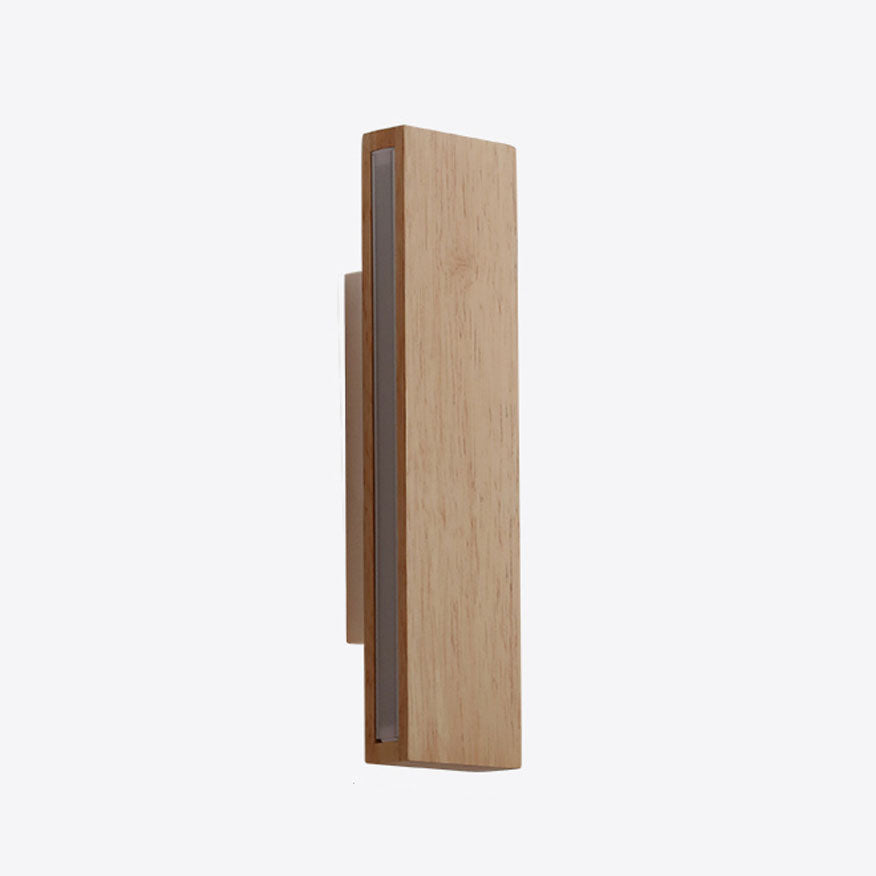 Kado – Japanse Minimalistische Draaibare Houten LED Wandlamp (Rechthoekig, Verstelbaar)