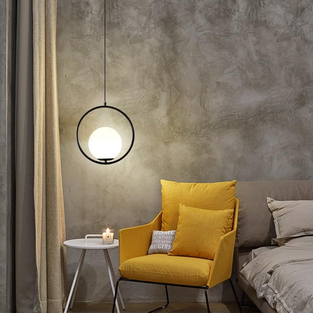 Florvia - Moderne Glazen Bol Hanglamp Voor Stijlvolle Noordse Interieurs