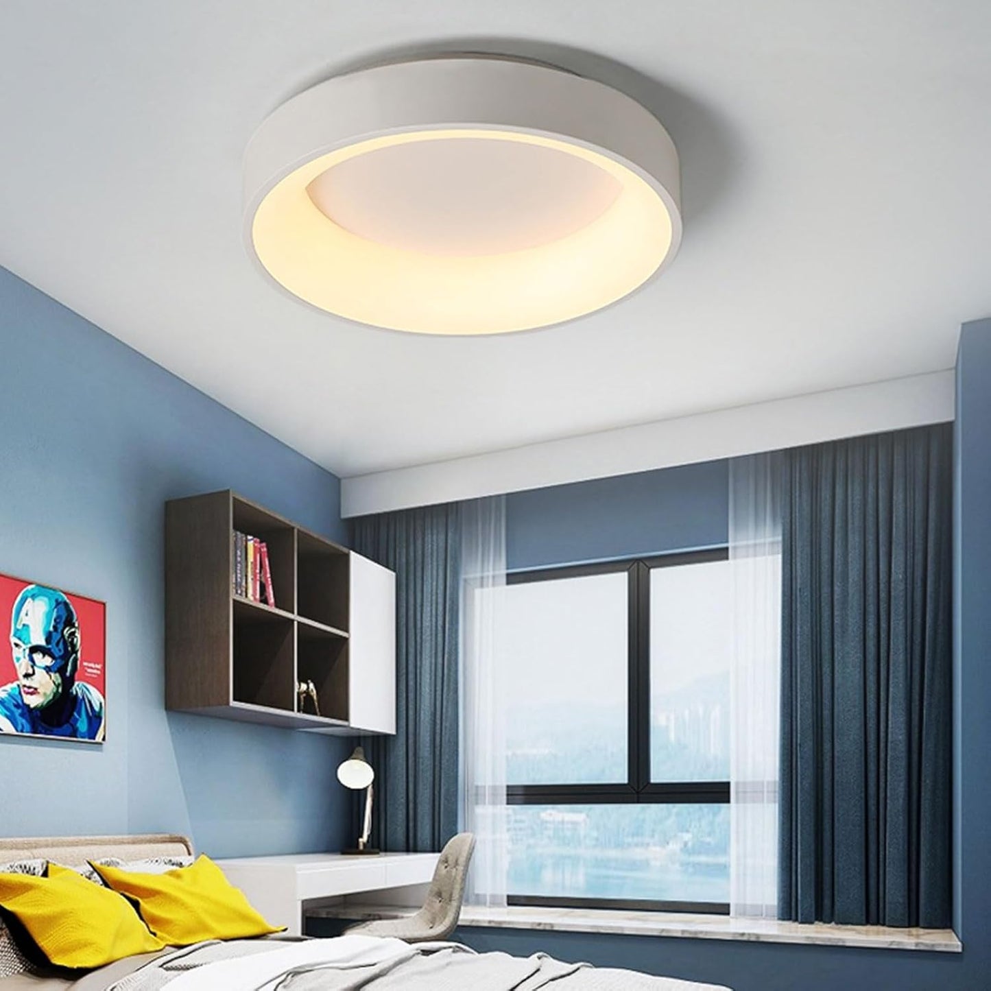 Planora – Scandinavische Ronde LED Plafondlamp met Warme Gloed