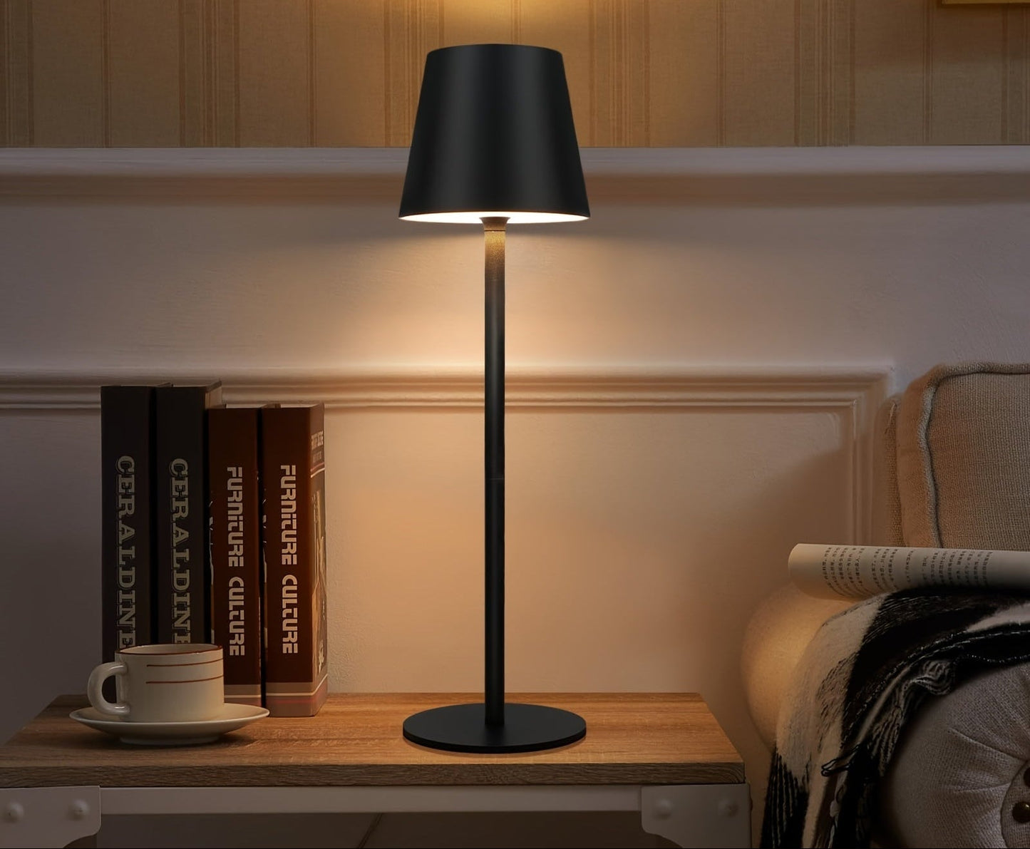 Seta – 2x Oplaadbare LED Tafellampen (Draadloos, Touch Control, USB Opladen)