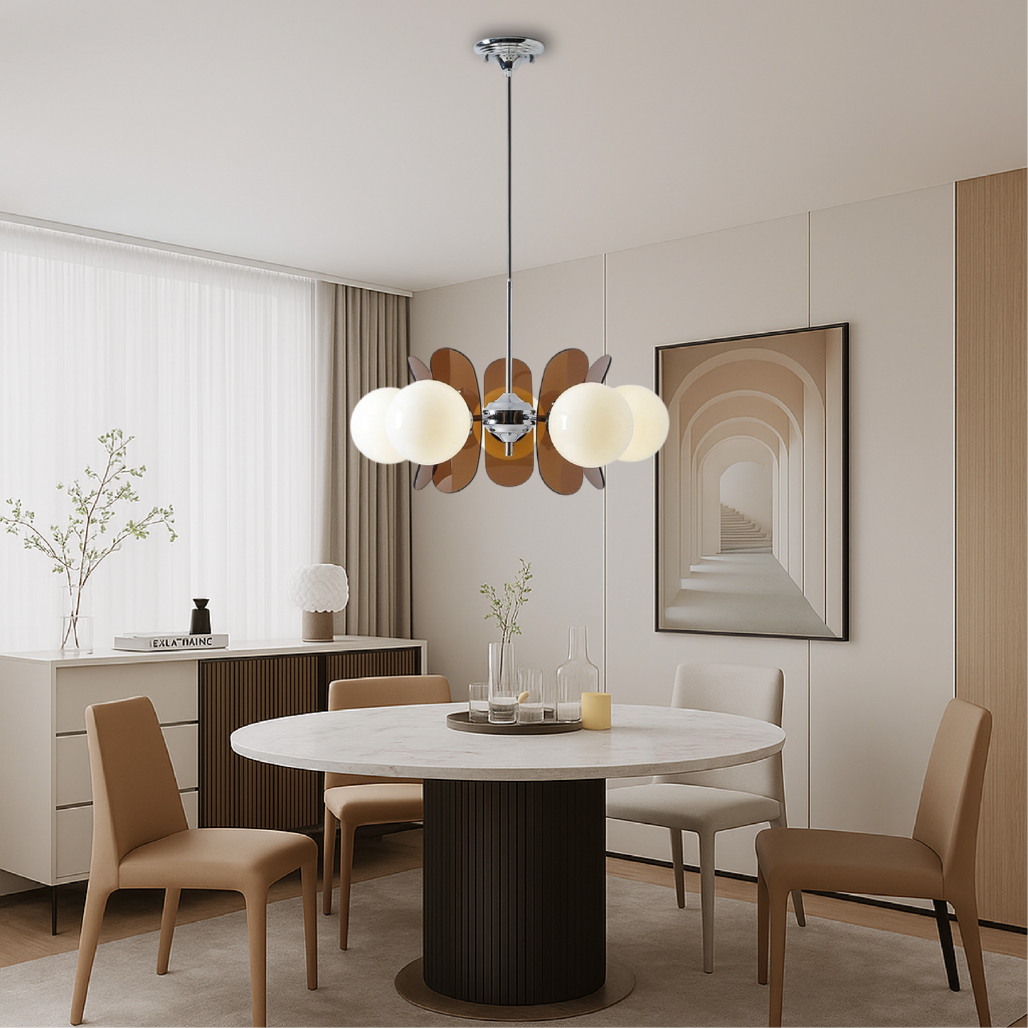 Sunpatha - Moderne Bauhaus Kroonluchter Met Vijf Verstelbare Armen