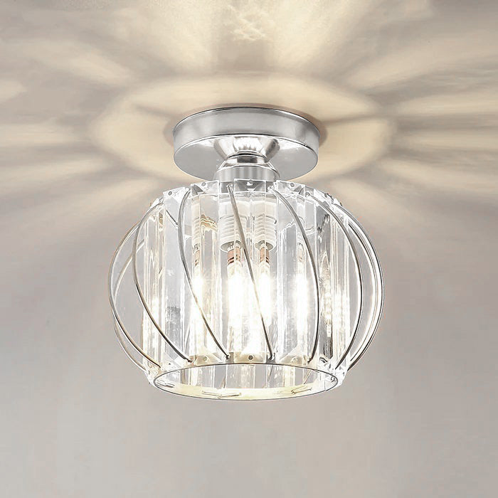 Decorra - Strakke Noordse Plafondlamp Met Helder Glas Voor Moderne Interieurs