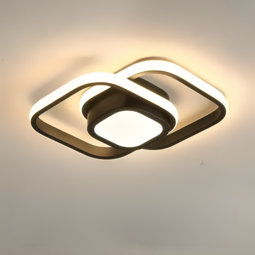 Soapore - Moderne LED Plafondlamp - Creatieve Twee-Ringen Designlamp