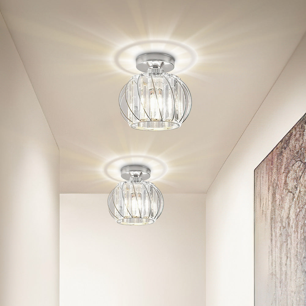 Decorra - Strakke Noordse Plafondlamp Met Helder Glas Voor Moderne Interieurs