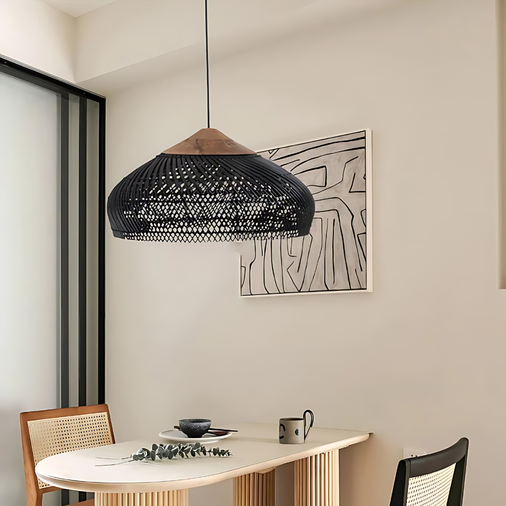 Solenne – Retro Boheemse Rattan Hanglamp