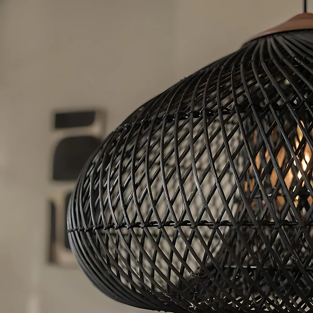 Aveline – Handgemaakte Rattan Japandi Hanglamp