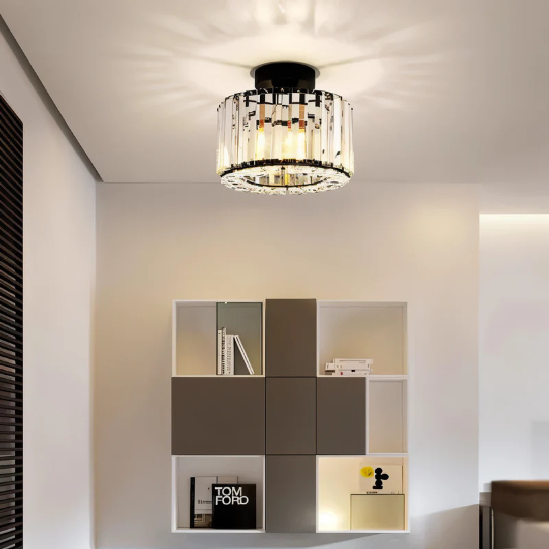 Sparkora – Luxe Kristallen Plafondlamp met Sprankelende Afwerking