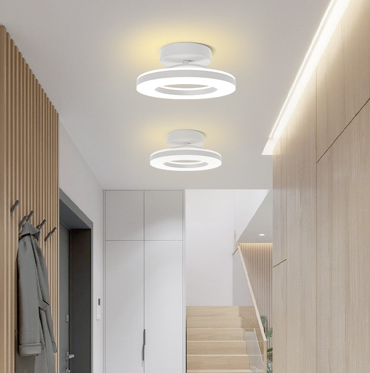 Framora - Moderne Ronde IJzeren LED Plafondlamp Voor Stijlvolle Gangen