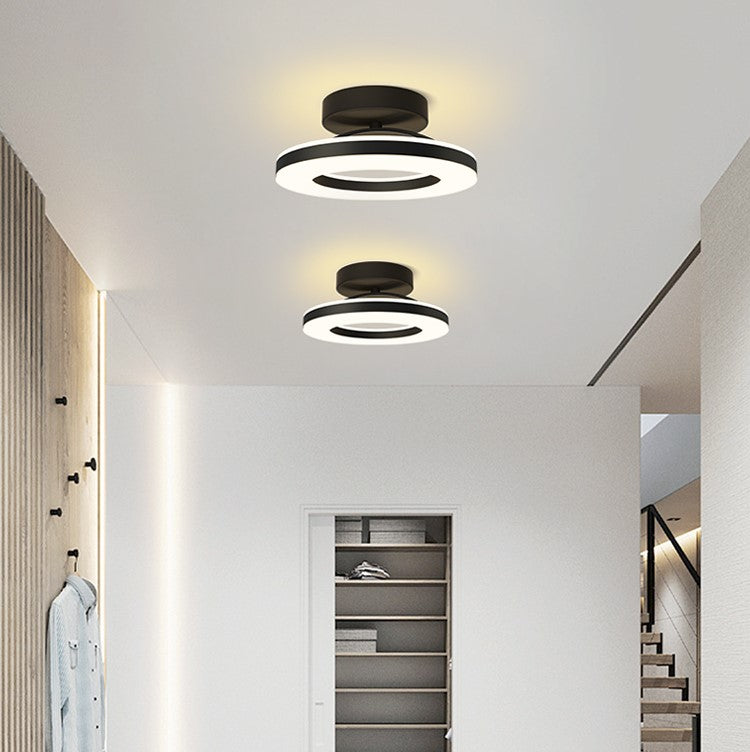 Framora - Moderne Ronde IJzeren LED Plafondlamp Voor Stijlvolle Gangen