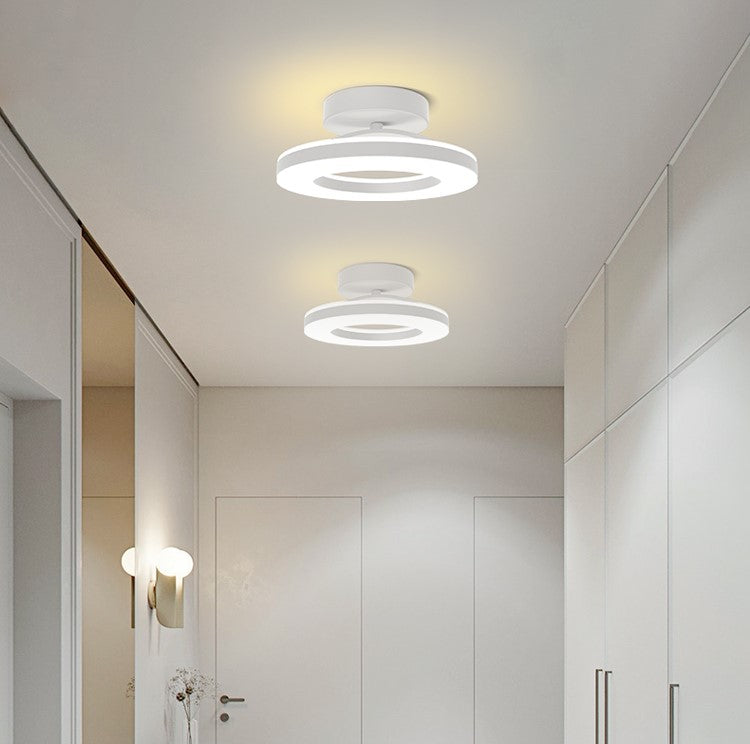 Framora - Moderne Ronde IJzeren LED Plafondlamp Voor Stijlvolle Gangen