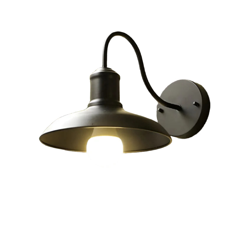 Hugbel – Industriële Gooseneck Buitenlamp