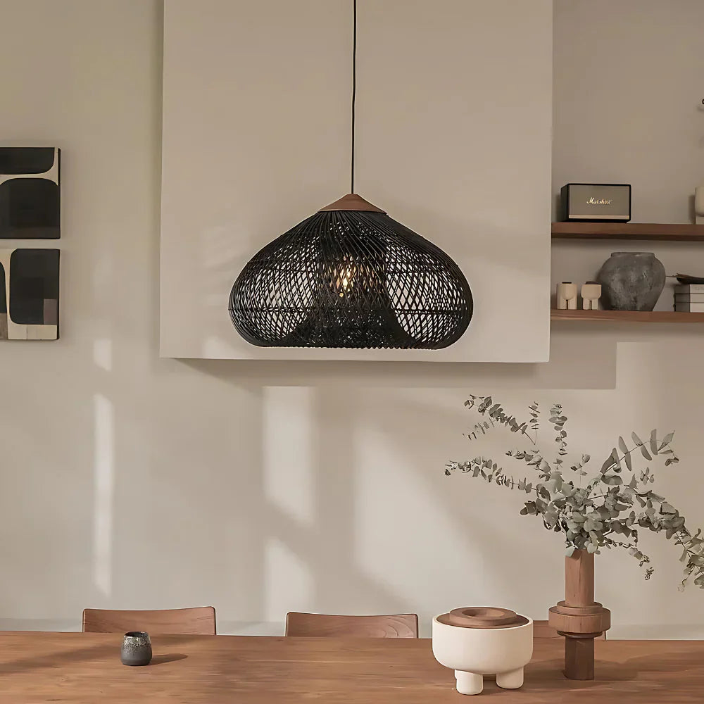Aveline – Handgemaakte Rattan Japandi Hanglamp