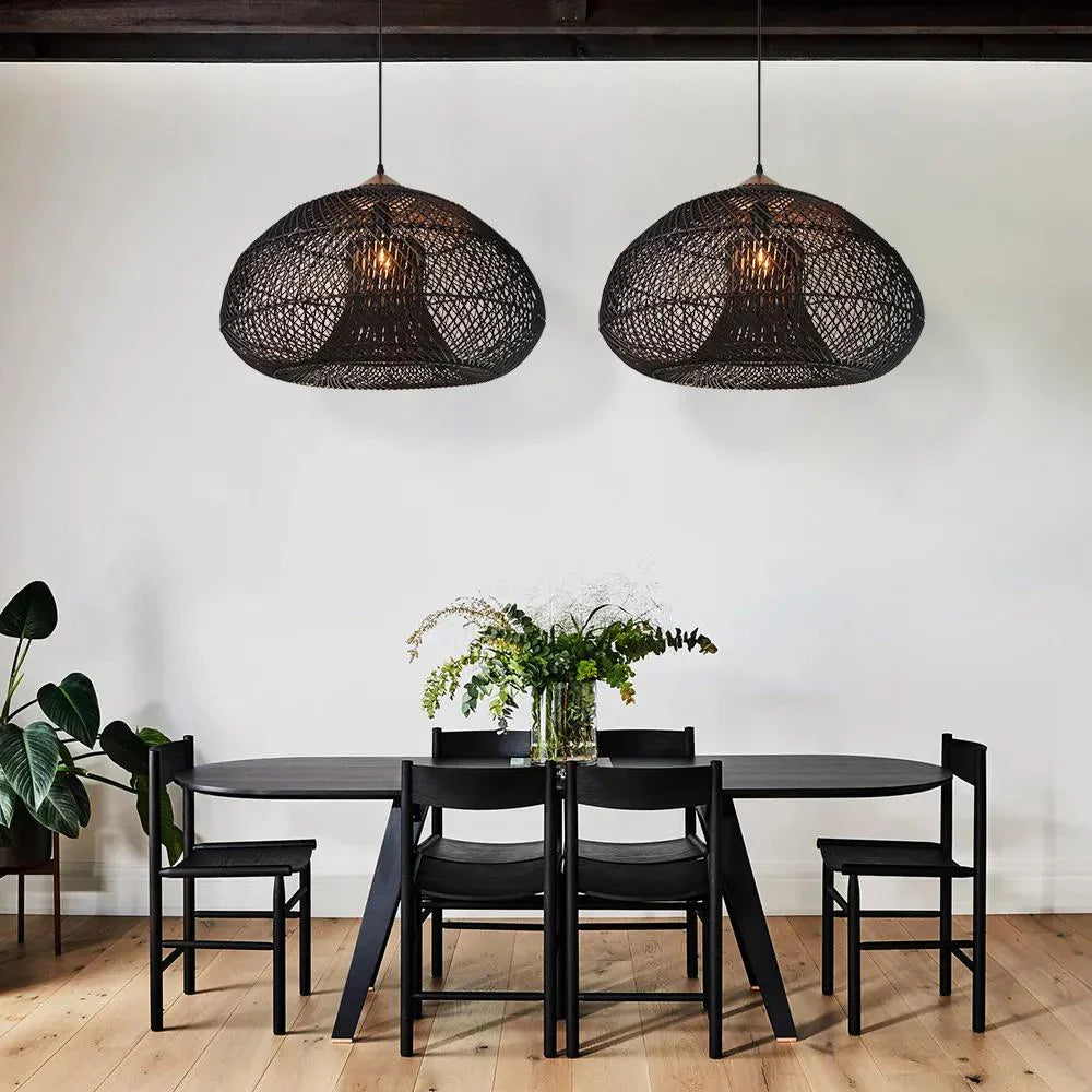 Aveline – Handgemaakte Rattan Japandi Hanglamp
