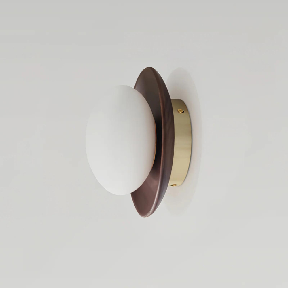 Liora – Scandinavische Minimalistische Hout & Glas LED Wandlamp