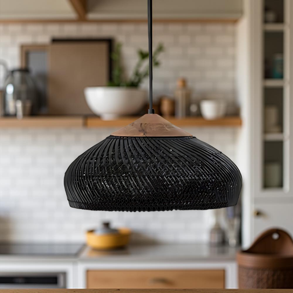 Solenne – Retro Boheemse Rattan Hanglamp