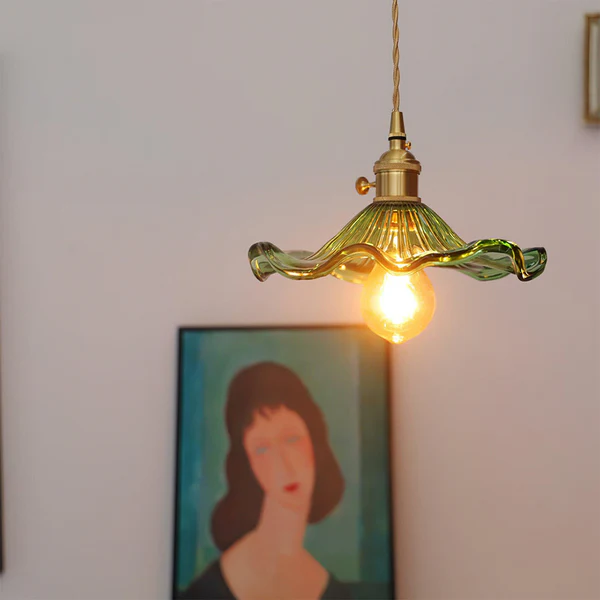 Coverra – Hibiscus Glazen Hanglamp voor Sfeervolle Gloed