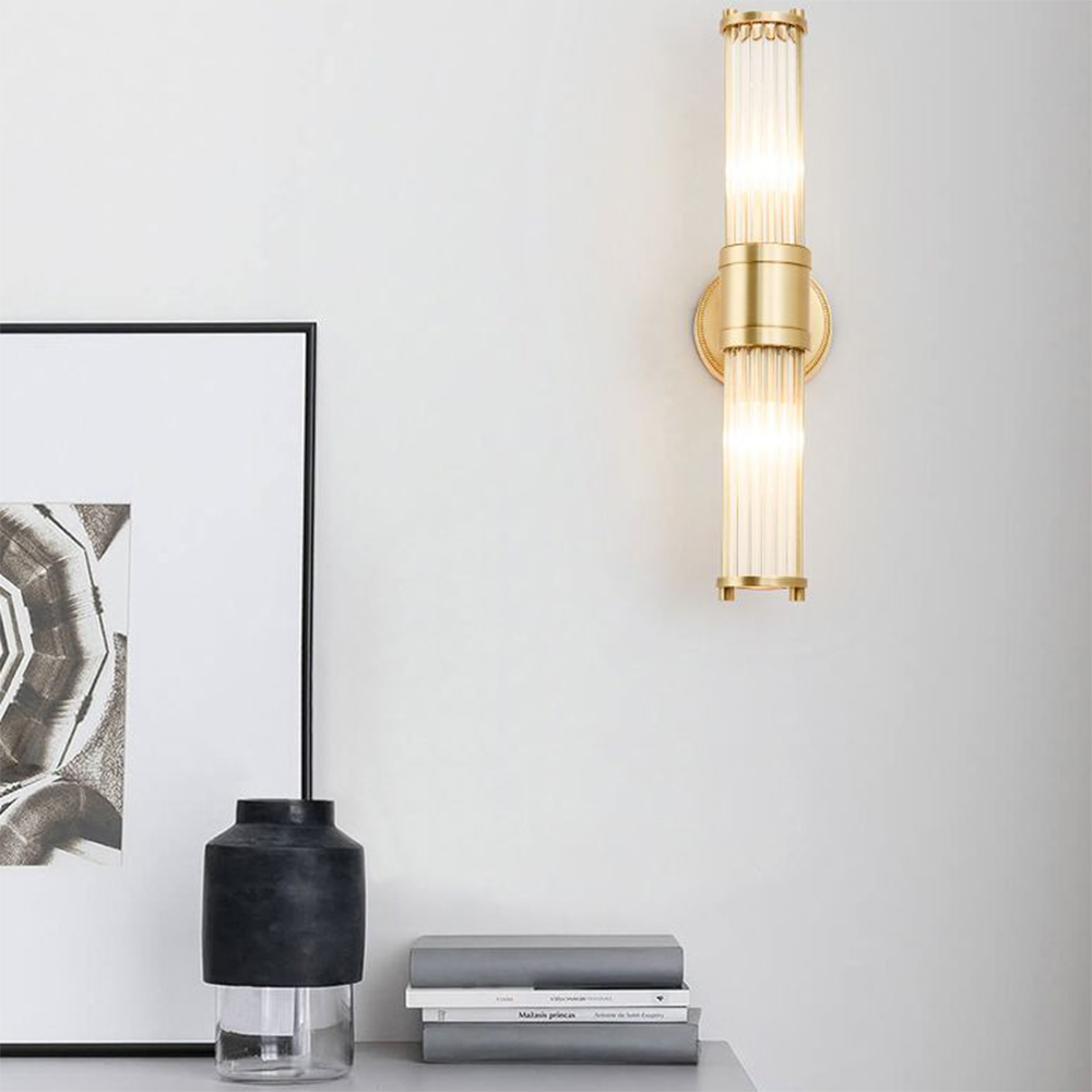 Firevine - Stijlvolle LED Wandlamp Met Cilindervormig Design En Gouden Afwerking
