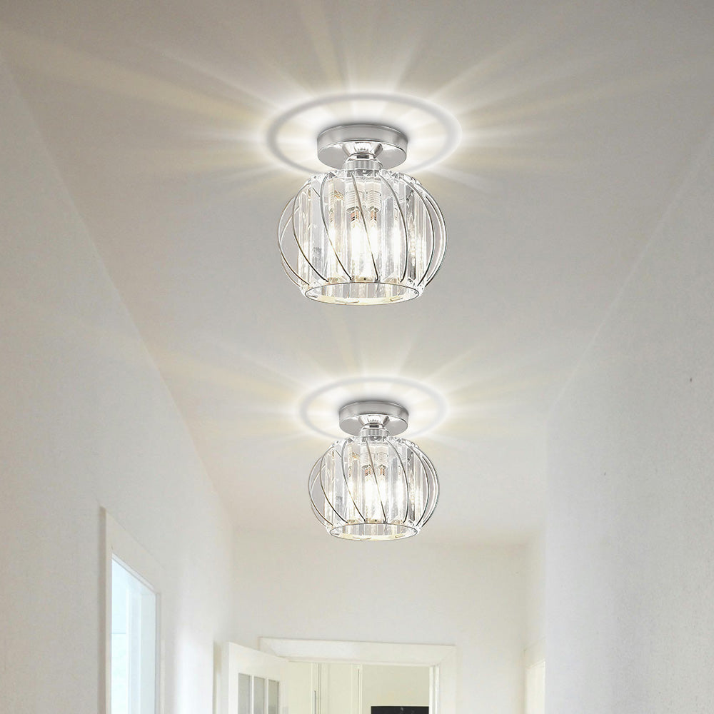 Decorra - Strakke Noordse Plafondlamp Met Helder Glas Voor Moderne Interieurs