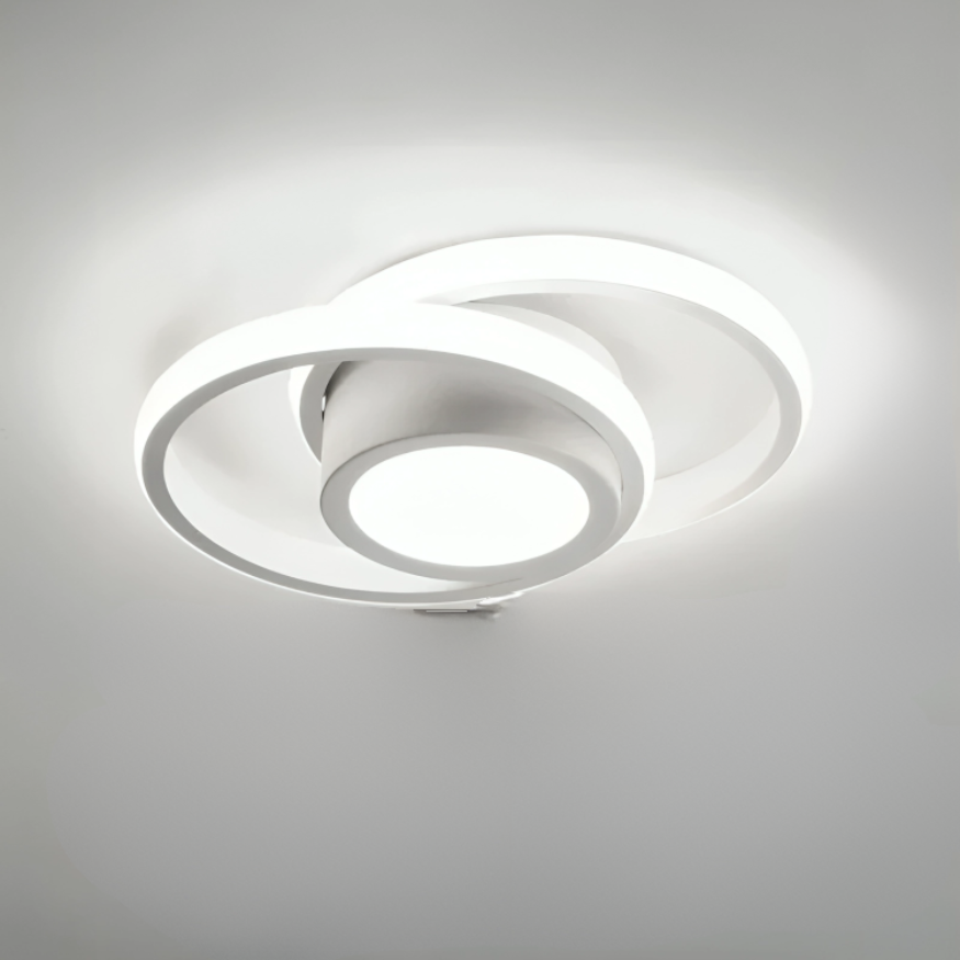 Soapore - Moderne LED Plafondlamp - Creatieve Twee-Ringen Designlamp