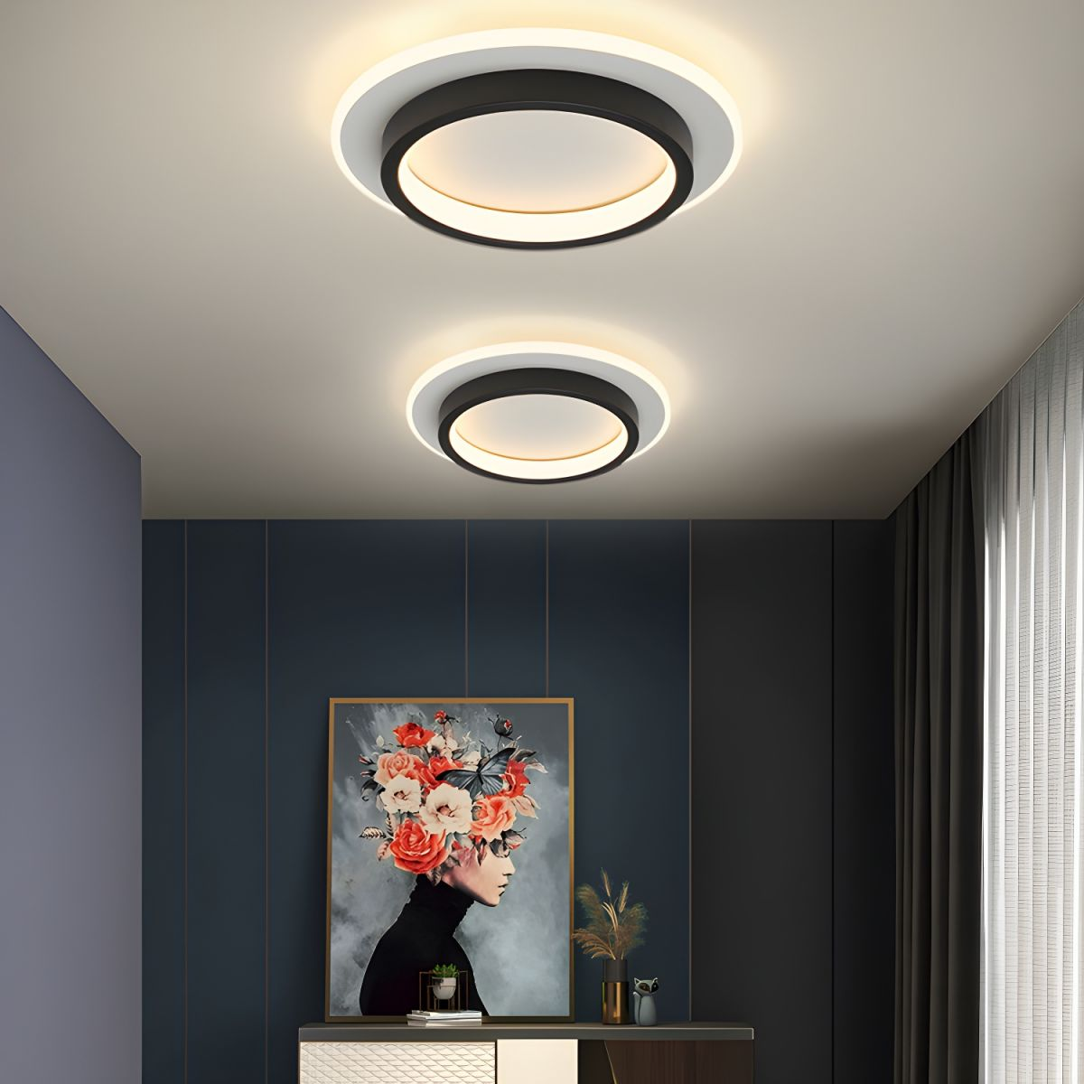 Homedra – Moderne Ronde LED Plafondlamp Met Duurzaam Metaal En Acryl Ontwerp