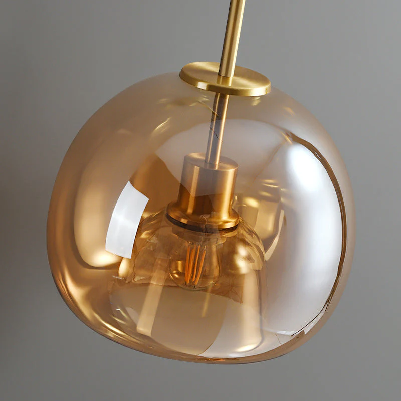 Patiora - Retro Koperen Glazen Plafondlamp Met Moderne Designuitstraling
