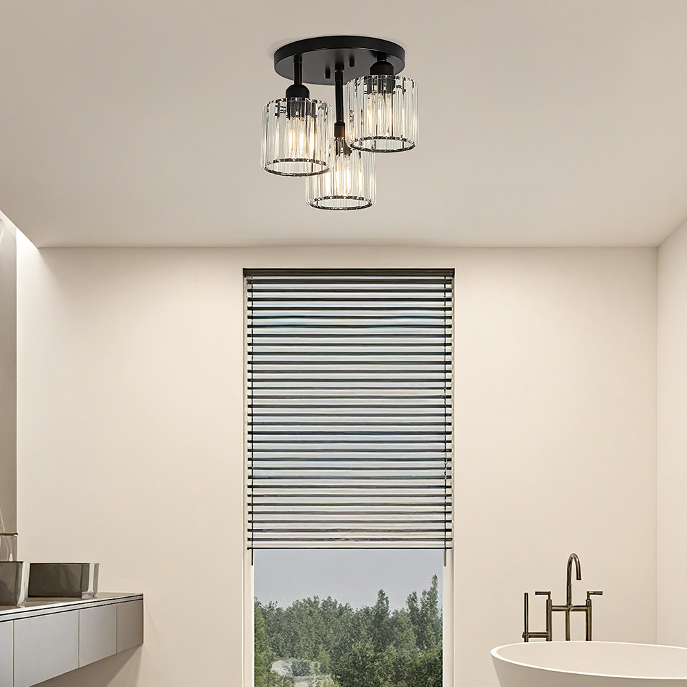 Murvista - Stijlvolle Kristallen Semi Plafondlamp Voor Moderne Slaapkamers