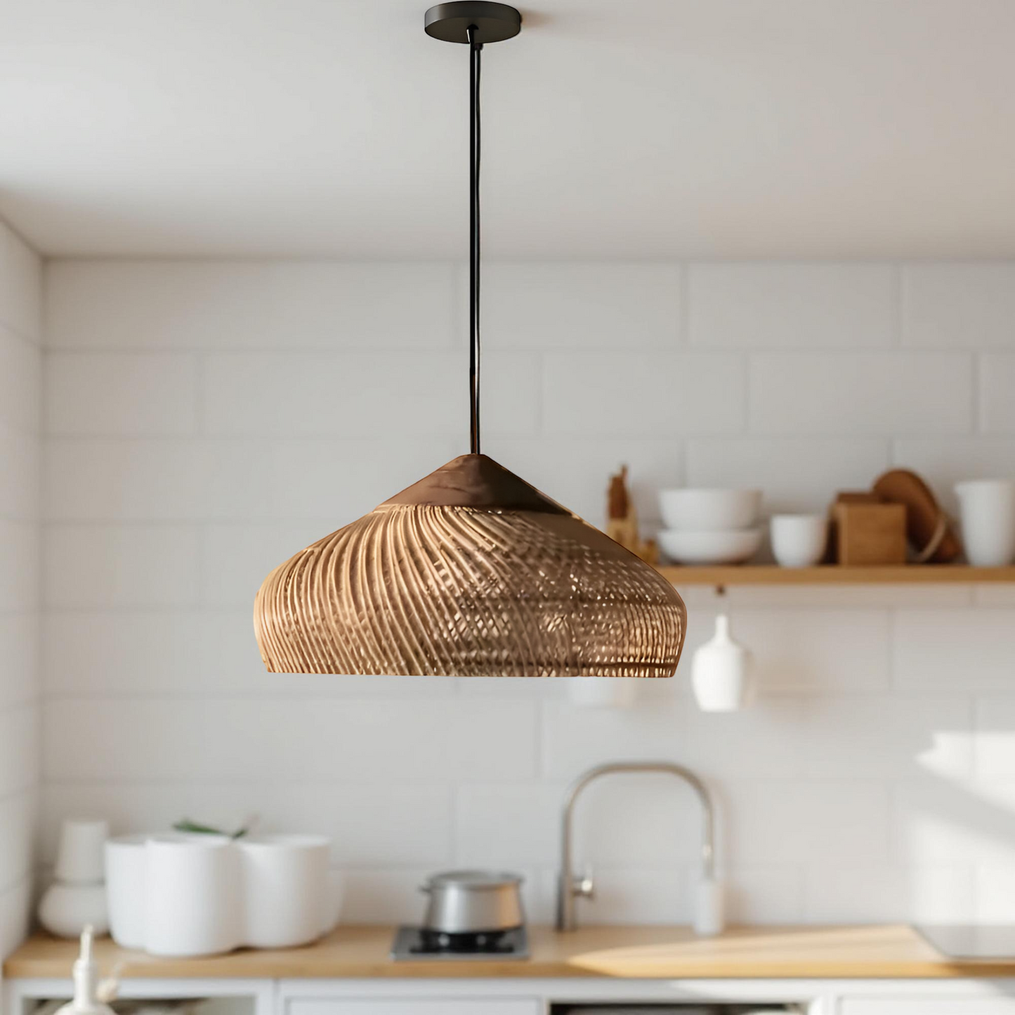 Solenne – Retro Boheemse Rattan Hanglamp