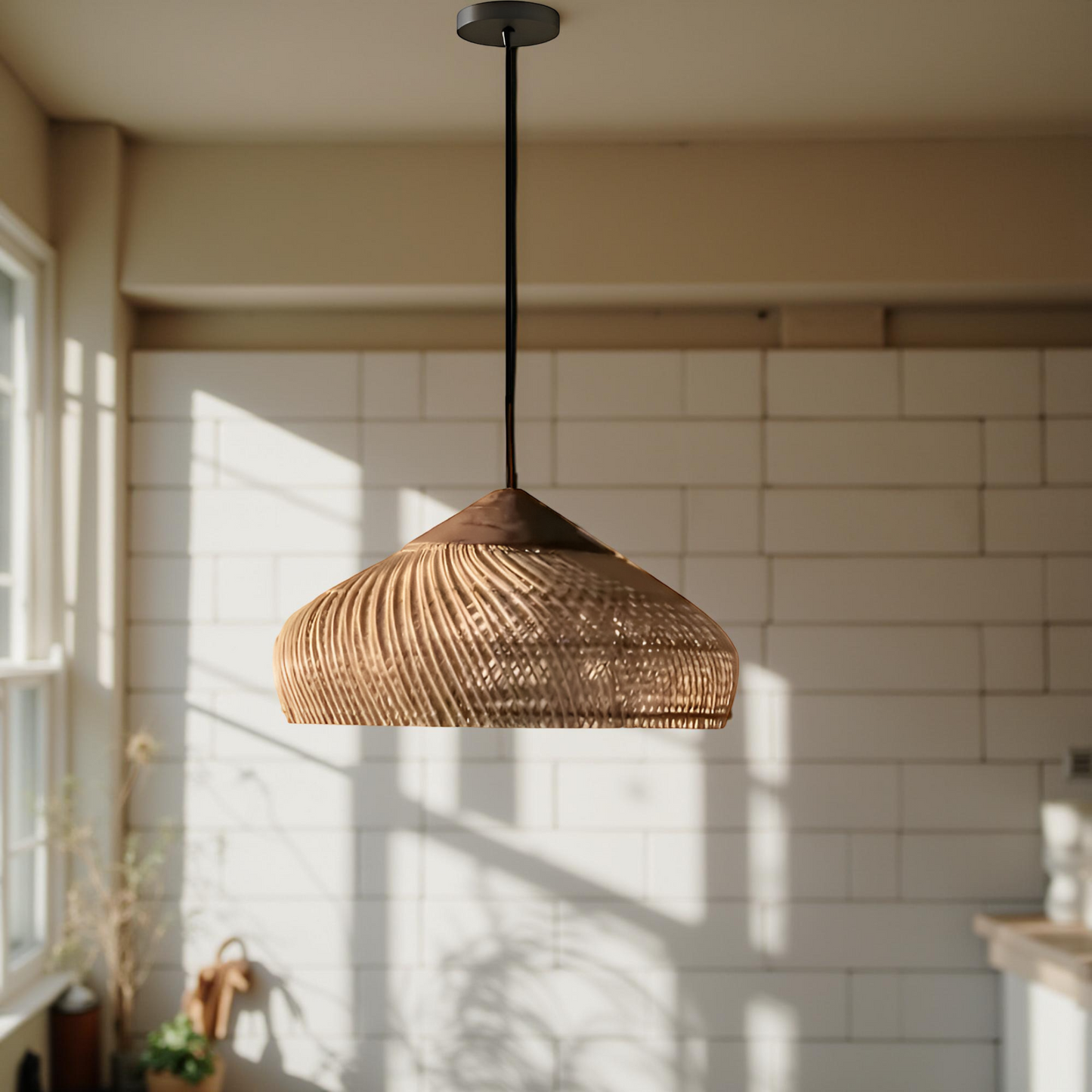 Solenne – Retro Boheemse Rattan Hanglamp