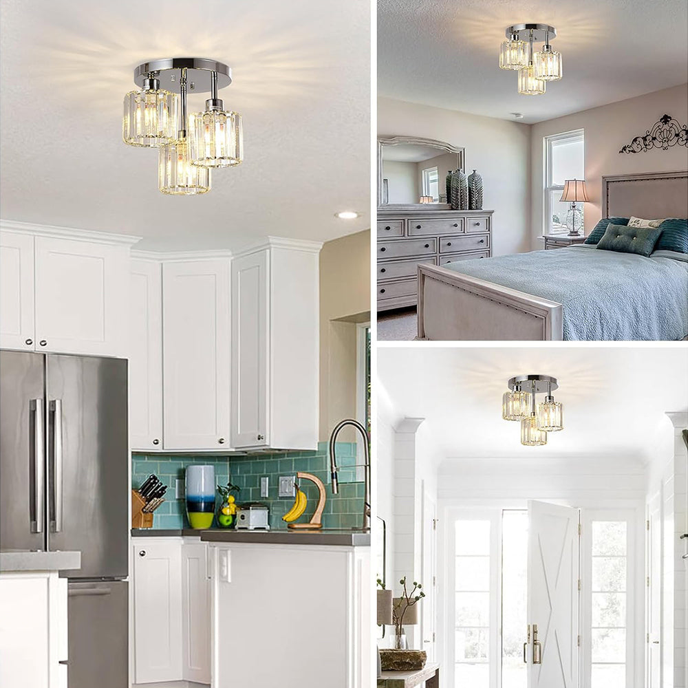 Murvista - Stijlvolle Kristallen Semi Plafondlamp Voor Moderne Slaapkamers