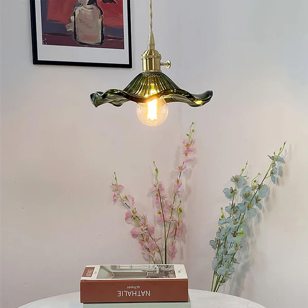 Coverra – Hibiscus Glazen Hanglamp voor Sfeervolle Gloed
