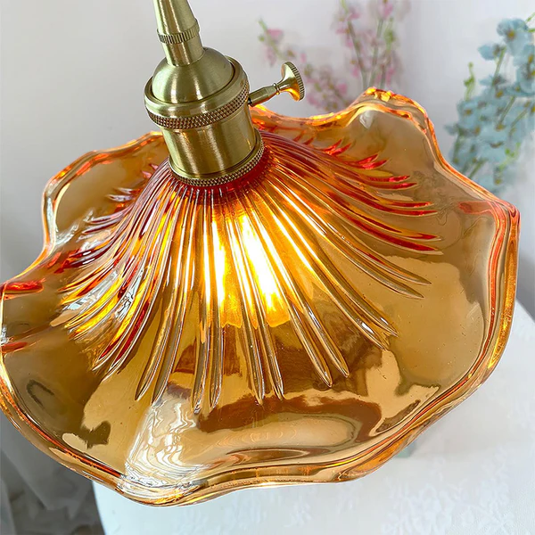 Coverra – Hibiscus Glazen Hanglamp voor Sfeervolle Gloed