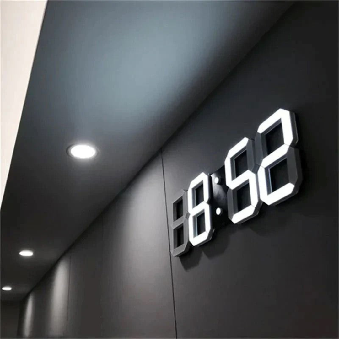 Decoris - Nyvox 3D LED Wandklok Voor Moderne Interieurs Woonkamers