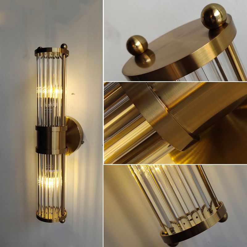 Firevine - Stijlvolle LED Wandlamp Met Cilindervormig Design En Gouden Afwerking