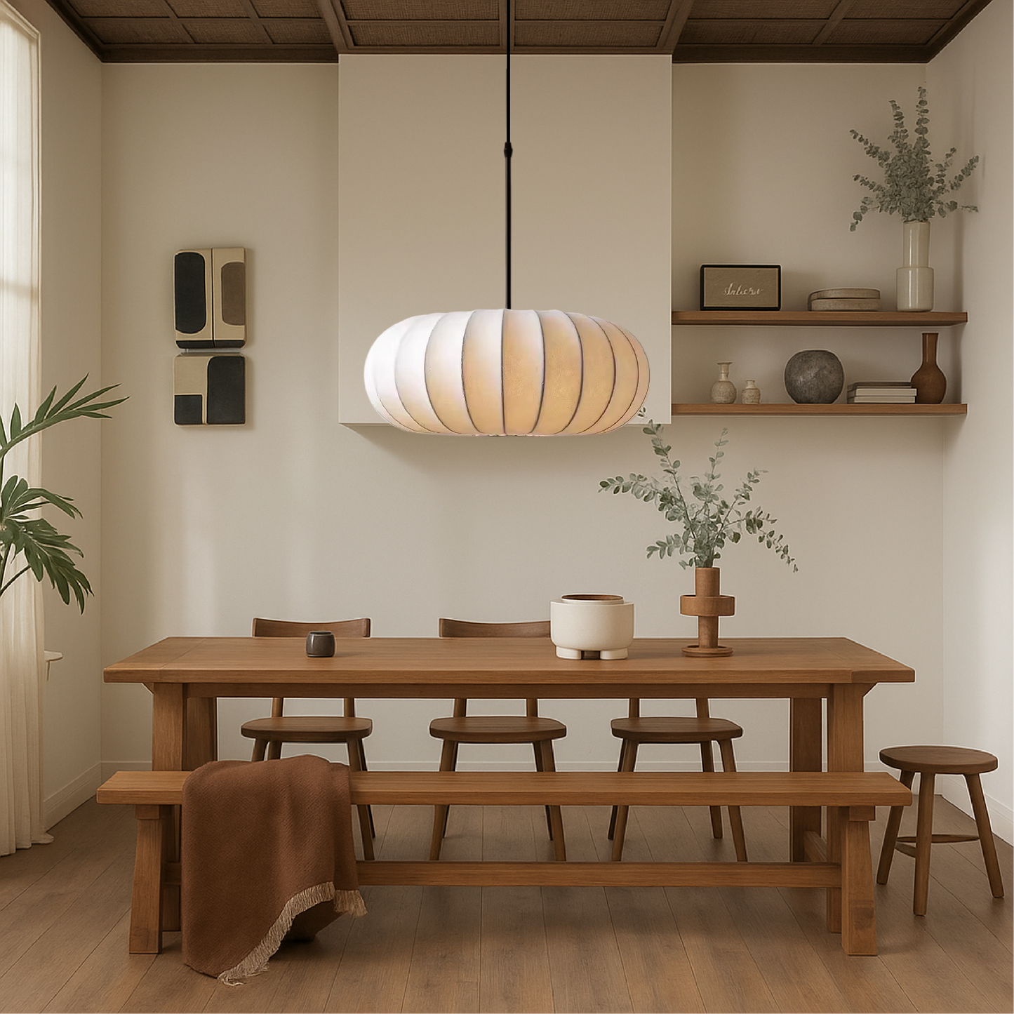 Lampix - Elegante Zijden Hanglamp Met Zachte Gloed
