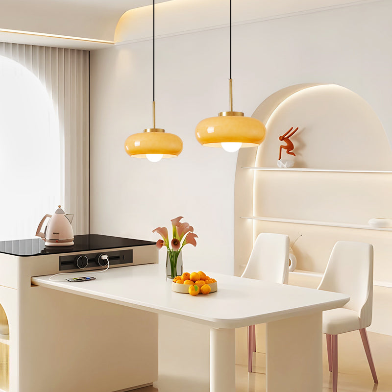 Zyra – Broodvorm Glazen Hanglamp (Moderne Eetkamerlamp)