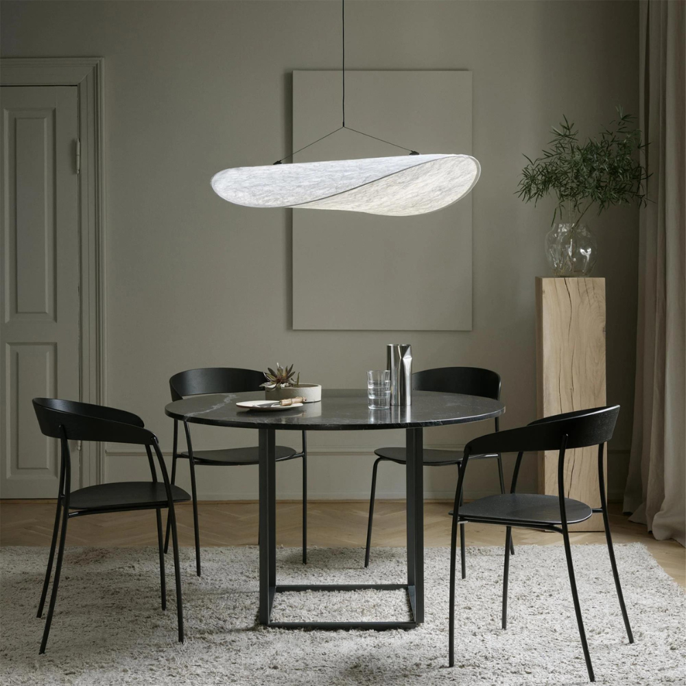 Kaze – Japandi Zijde Hanglamp & Plafondlamp (Dimbaar in Drie Kleuren, Modern Design)