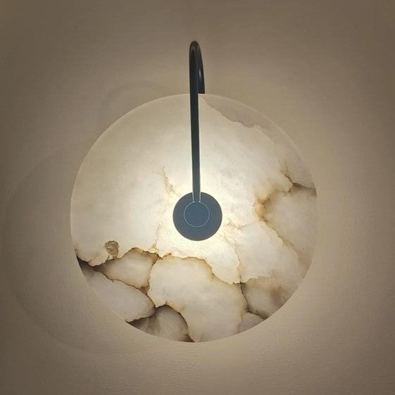 Selene – Natuursteen Alabaster Marmer Minimalistische Wandlamp