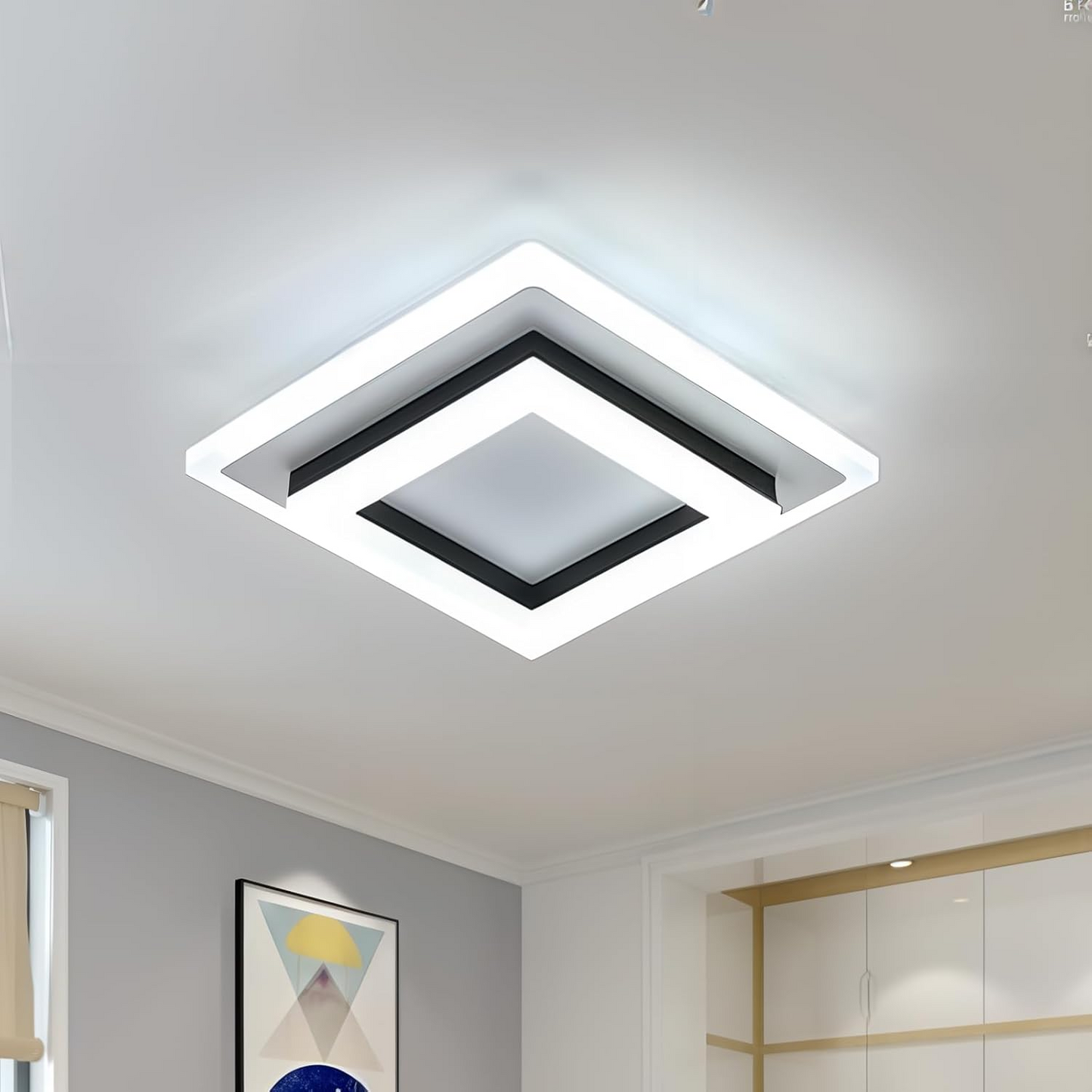 Villaura – Moderne Vierkante LED Plafondlamp Voor De Hal Met Strak Opbouwontwerp