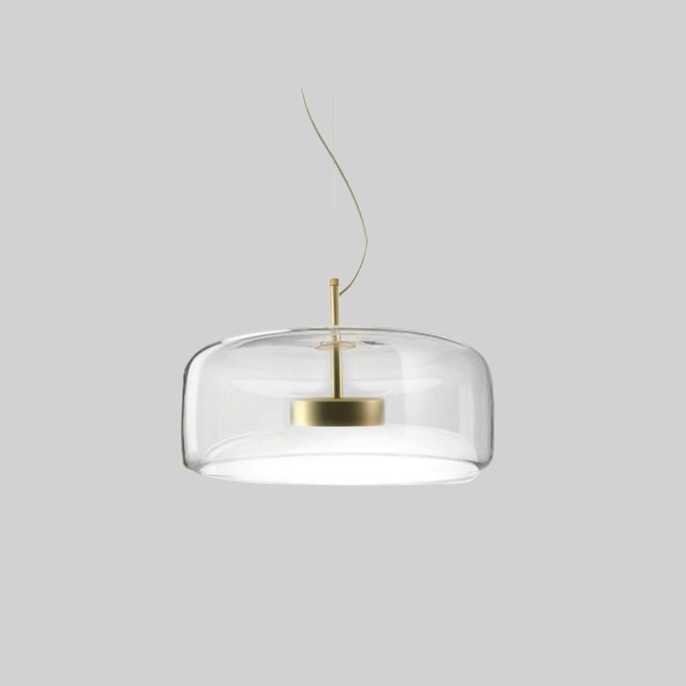 Framevia - AmberGlow Retro LED Hanglampen Goud Metaal Glas