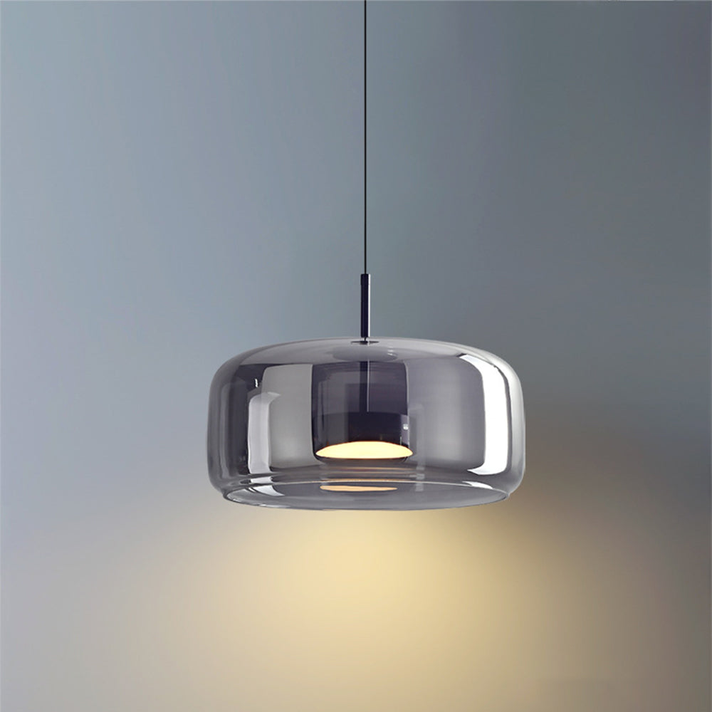 Framevia - AmberGlow Retro LED Hanglampen Goud Metaal Glas