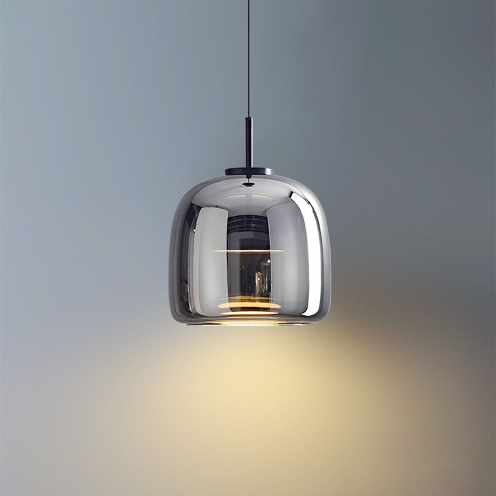 Framevia - AmberGlow Retro LED Hanglampen Goud Metaal Glas