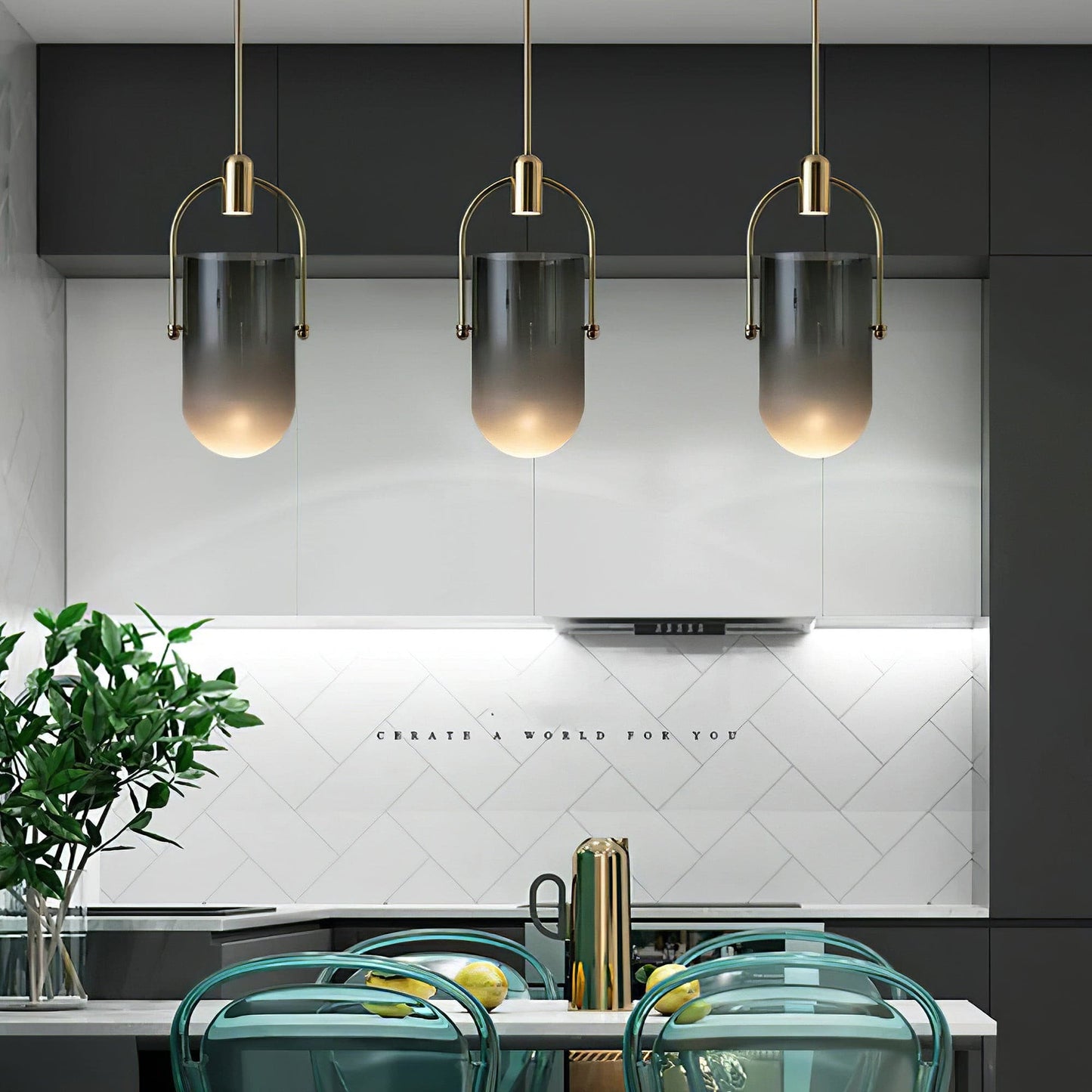 Candelis - Hanglamp Met Transparant Glas En Metalen Details