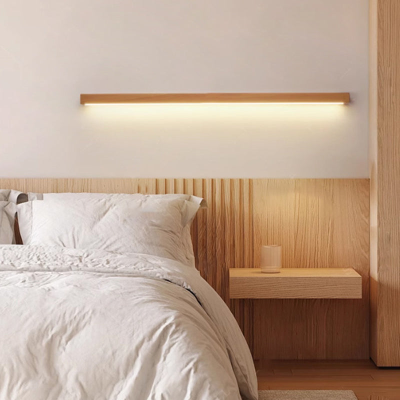 Kairo – Japanse Massief Houten LED Strip Wandlamp (Eenzijdig / Tweezijdig)