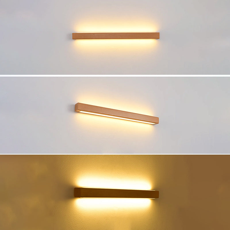 Kairo – Japanse Massief Houten LED Strip Wandlamp (Eenzijdig / Tweezijdig)