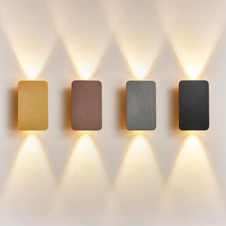 Arvo – Scandinavische Minimalistische Rechthoekige Aluminium LED Wandlamp (2-Licht)