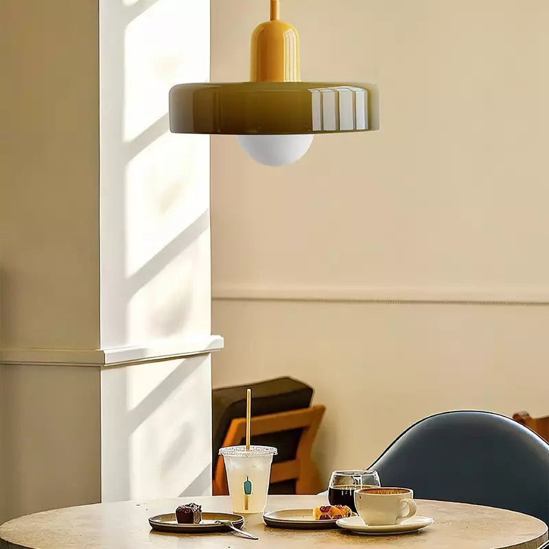 GleaMore - Bauhaus Hanglamp In Stijlvol Gekleurd Glas
