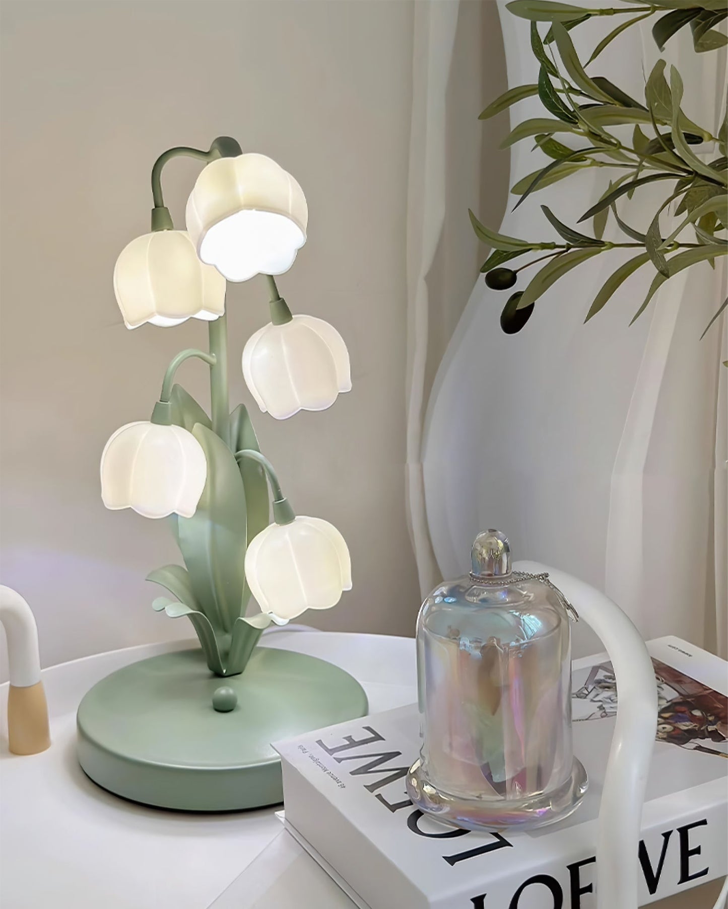 Rayora - Eigentijdse Bell Orchid Lamp Met Warm Gloeiend Licht