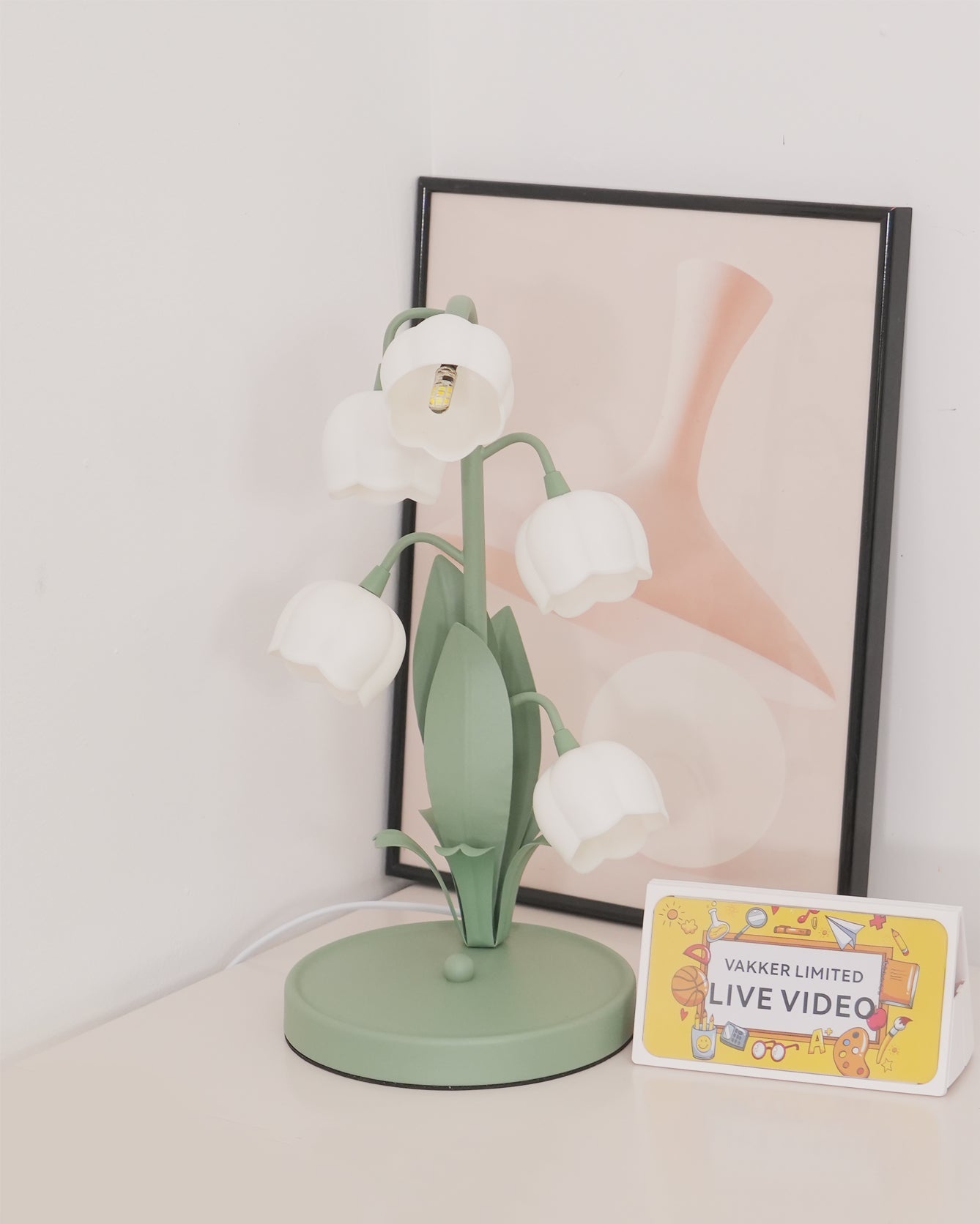 Rayora - Eigentijdse Bell Orchid Lamp Met Warm Gloeiend Licht