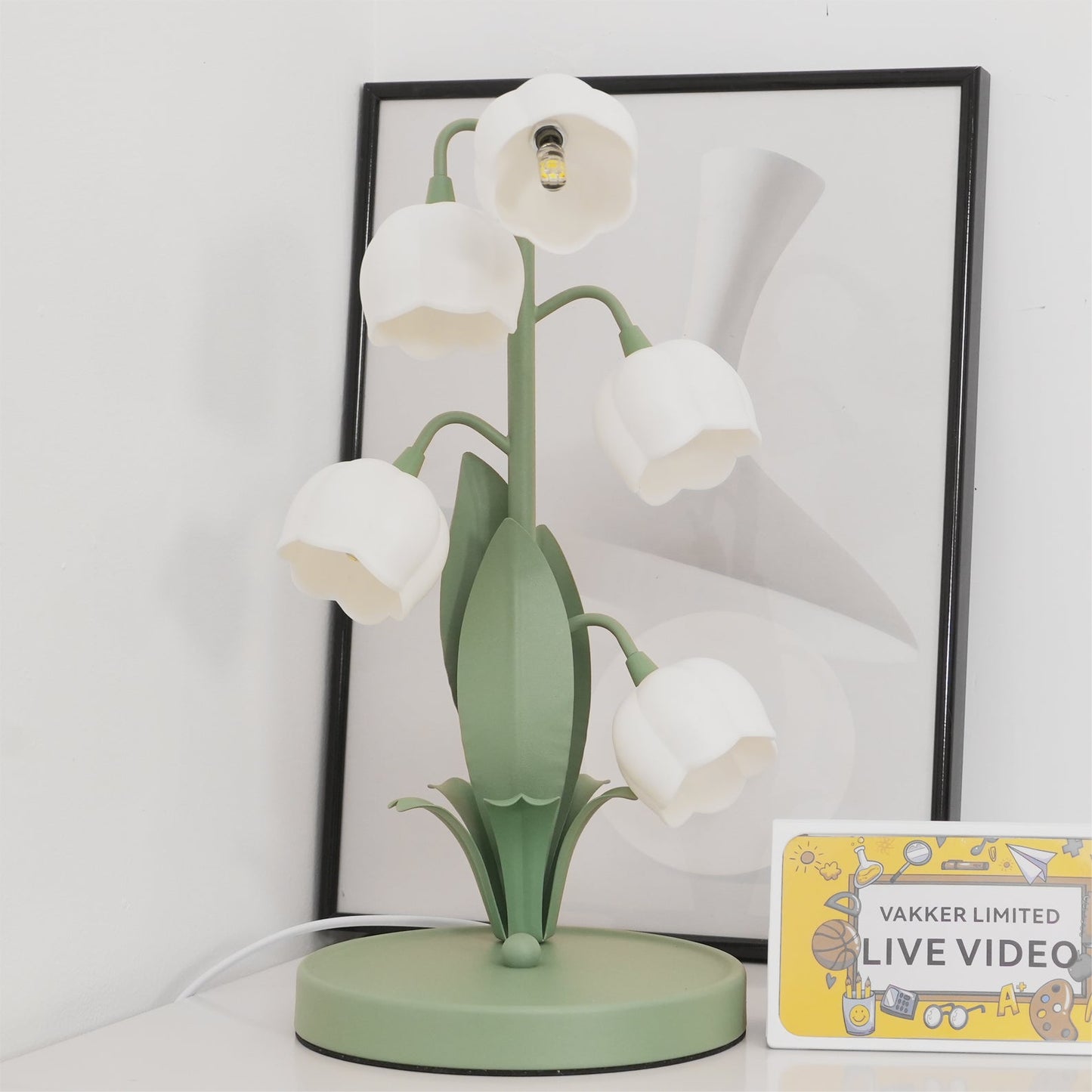 Rayora - Eigentijdse Bell Orchid Lamp Met Warm Gloeiend Licht
