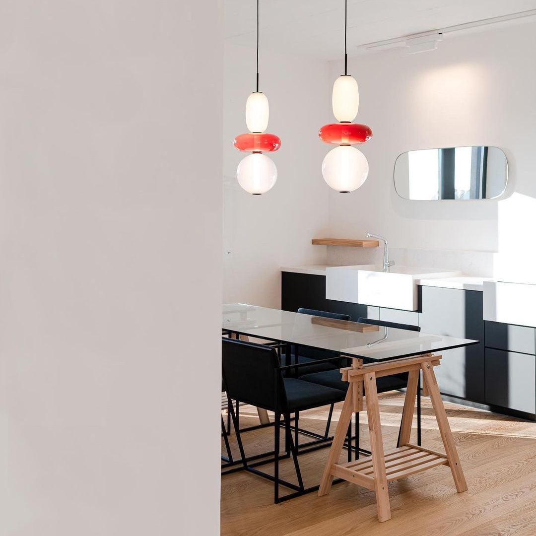 Veyla – Gekleurde Glazen Hanglamp (Plafondlamp, Modern Artistiek LED)